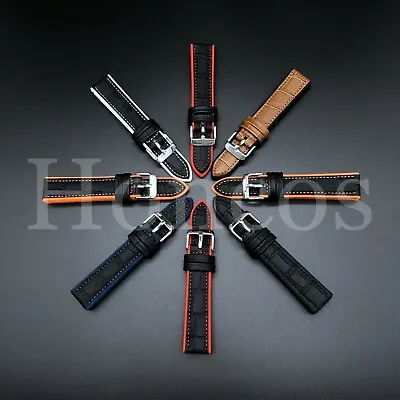 20-22 MM Color Silicone Rubber Leather Crocodile Watch Band Strap Fits For Timex • $12.99