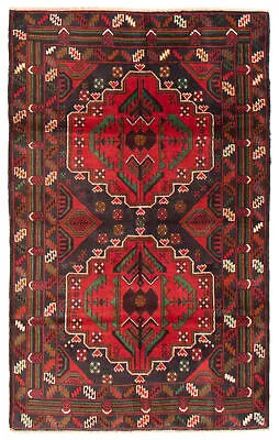Traditional Vintage Hand-Knotted Carpet 3'7  X 5'9  Wool Area Rug • $261.40