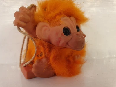 £34.99 • Buy Rare, Vintage: Rauls Happy Gang Troll On Swing With Orange Hair
