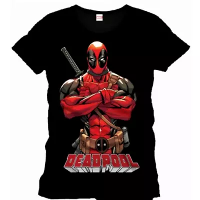 Official Marvel Deadpool T-shirt Front Pose XL *NEW* • £11.99