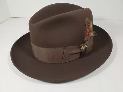 Dobbs Savoy Mink Brown Fur Felt Hat Fedora Made In Usa • $99.99