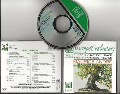 TRUMPET VOLUNTARY Cd Maurice Andre Purcell Bach Fischer Telemann Erato ECD55015  • £4.49