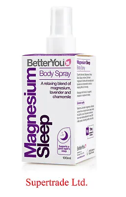 BetterYou Magnesium Sleep Body Spray Relax Of Magnesium Lavender Chamomile 100ml • £12.02