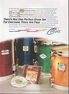1999 Print Ad Of Yamaha Drums Recording Beech Maple Custom Absolute • $9.99