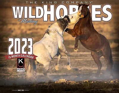 $14.99 • Buy 2023 Wild Horses Horse Wall Calendar By The KING Company (FREE SHIPPING)