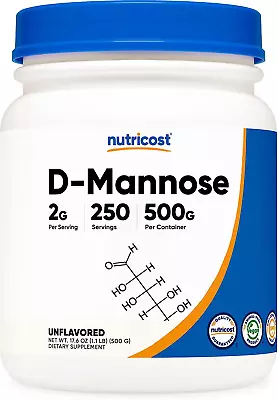 D-Mannose Powder 500 Grams (250 Servings) - Non-Gmo And Gluten Free • $61.27
