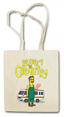 RESPECT THE CHEMISTRY Hipster Shopping Cotton Bag- Breaking Walter Heisenberg • $13.99