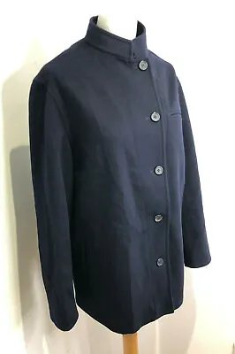 BNNT Holland & Holland Navy Wool Short Collar Jacket Coat 38 NEW Nehru Lined • £330.60