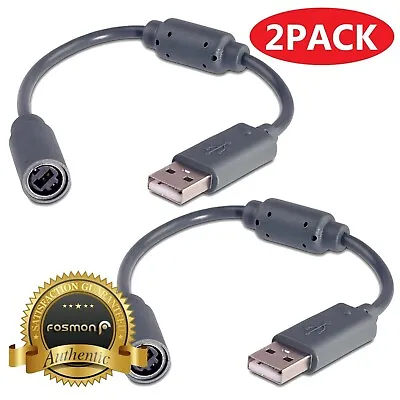 2x Dongle USB Breakaway Cable Cord Adapter For Xbox 360 PC Wired Controller Plug • $7.99