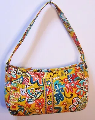 Vera Bradley Cassidy Shoulder Bag Retired Provencal Yellow Paisley Floral • $27