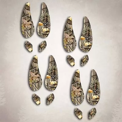 Deer Hunting Foot Prints Sticker Archery Camouflage Window Decal Set 4 Tracks • $12.99