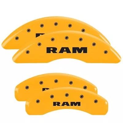 MGP Caliper Covers Set Of 4 Yellow Finish Black RAM • $289