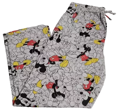 Official Mickey Mouse Grey Outlined Pencil Comfy Lounge Pajama Pants! (Large) • $19.99