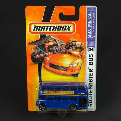 Matchbox MBX Metal (2007) Blue Routemaster Bus Die-Cast Toy #34 SEALED • $5.99