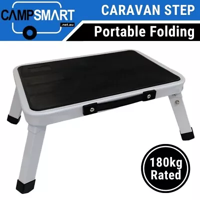 Folding Caravan Step Portable & Compact With Carry Handle & Ridged Tread Surface • $37.95