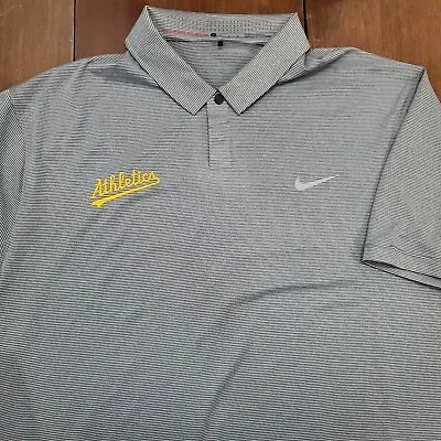 Nike Oakland Athletics Tiger Woods Collection Golf Polo Shirt MLB Mens Large • $24.99