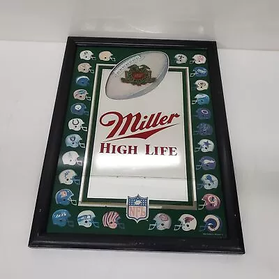 Miller High Life NFL Beer & Football Mirror Plaque - Framed 19.5 X 14.5  • $9.99