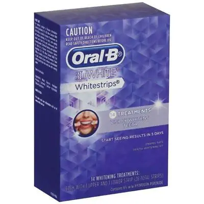 $35.66 • Buy Oral B 3D White Whitestrips 14 Treatments Teeth Whitening Strips