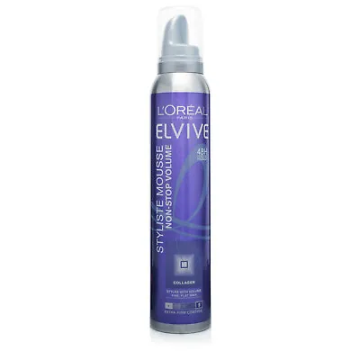 £23.99 • Buy 4 X CANNISTERS  Loreal Elvive Styliste Mousse Non-Stop Volume 5 Extra Firm - 