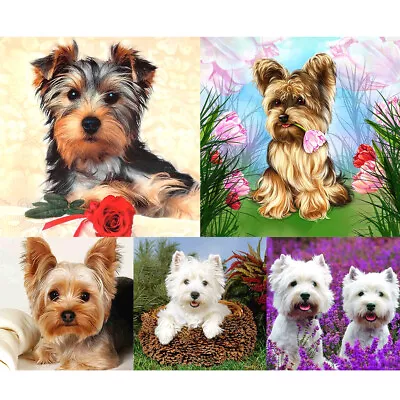 DIY 5D Dog Diamond Painting Kits For Adults Beginners Home Decoration Art Craft • £6.59