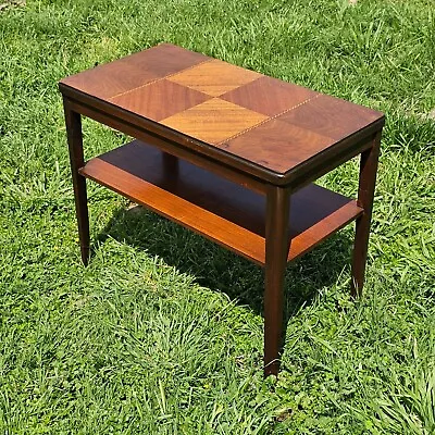 Vintage Rectangle Side Table With Single Shelf 26 L X 14 W X 22 H • $110
