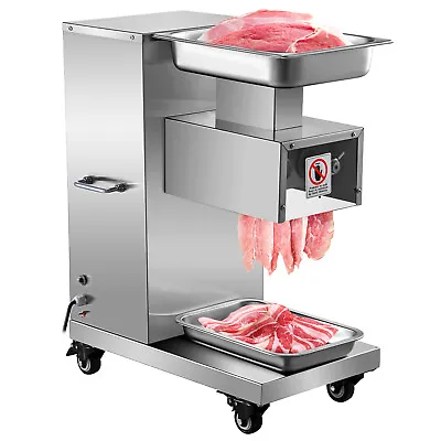 VEVOR Commercial 500KG/H Meat Cutting Machine 3mm Blade Meat Slicer Cutter Dicer • $543.87