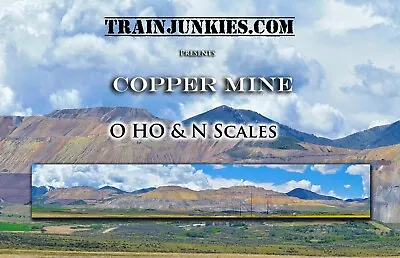 TrainJunkies Copper Mine Model Railroad Backdrop • $99.95