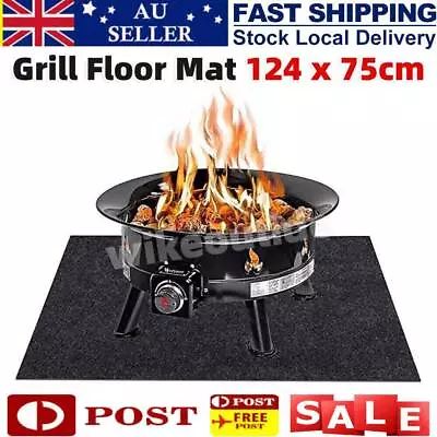 BBQ Grill Splatter Carpet Fireproof Heat Mat Floor Protection Rug Fire Resistant • $18.59