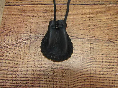 Deerskin Leather Medicine Bag Shamans Necklace Pouch Drawstring Pouch  2 1/4  • $16.75