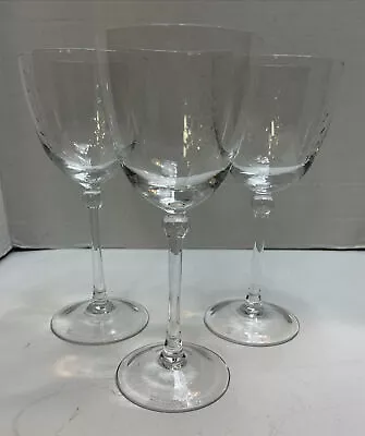 Wedgewood Crystal Martha Stewart Fern Pattern Water Goblet 8 1/2  Tall Set Of 3 • $12.99