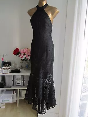 £29.90 • Buy Jarlo @ ASOS Pascal Low Back Size 6 High Neck Floral Lace Fishtail Midi Dress