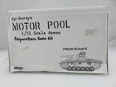 Cpl. Overby's Motor Pool PzKpfw III Ausf E Tank 1/72 Scale Resin Model Kit • $39.99