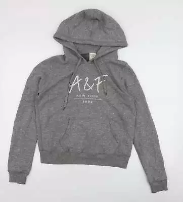 Abercrombie & Fitch Womens Grey Cotton Pullover Hoodie Size S Pullover • £8