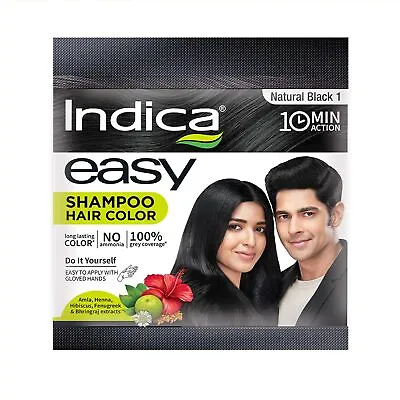 Indica Easy Do-It-Yourself 10 Minutes Hair Color Shampoo( Pack Of 6) • $13.49