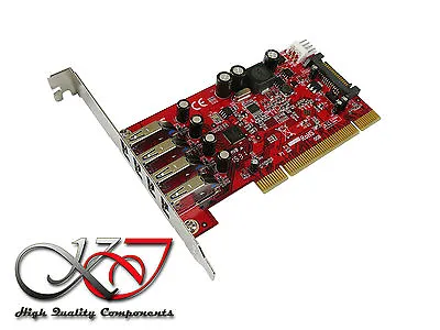 £64.83 • Buy Pro Range - 4-Port USB 3.0 PCI Card - Low + High Profile - NEC Chipset