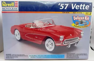 '57 Chevy Corvette Vtg 1/24 SEALED Model Car 1957 Revell Monogram Deluxe Kit • $33.96