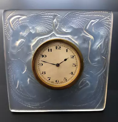 R.lalique Sirenes Clock 1928opalescentsignno Damageon The Glass. • £4850