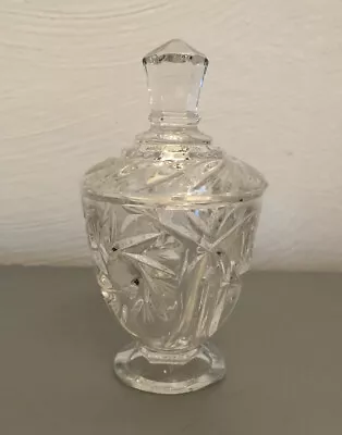 Vintage Cut Glass Sugar Bowl - Candy Dish - With Lid • $14