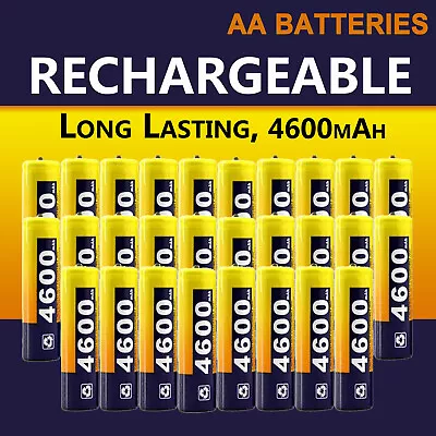 4-16pcs AA 4600mAh Batteries Rechargeable NiMH Battery Pre-charged High Capacity • $9.89