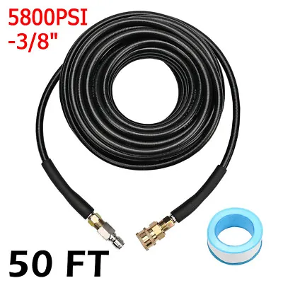 50FT 15M 5800PSI Replacement High Pressure Power Washer Hose -3/8  Quick Connect • $24.99