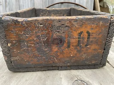 Antique Cadillac Motor Car Co Wooden Box Crate ~ Embossed Stamped Logos • $85