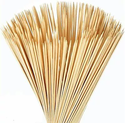 £2.89 • Buy 150 Bamboo Skewers 30cm (12 ) Bbq Kebab Wooden Wood Sticks Fruit Fondue Catering