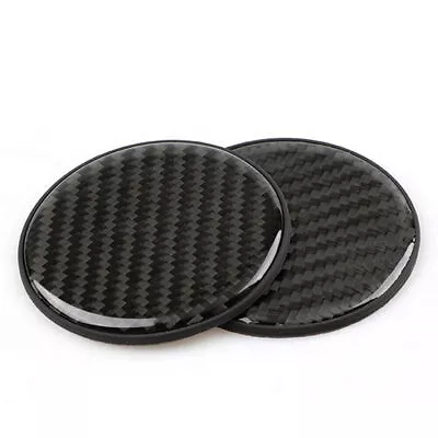 2x Real Carbon Fiber Car Cup Holder Mat Pad Drink Coaster Interior Decoration • $9.49