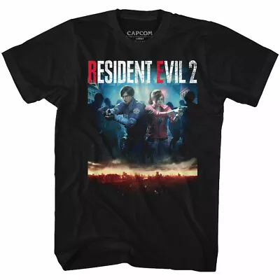 Resident Evil 2 Capcom Video Game Racoon Police Protecting City Men's T Shirt • $23.50