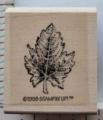 Stampin Up Vintage Maple Leaf Foliage Landscape Tree Card Making Rubber Stamp • $2