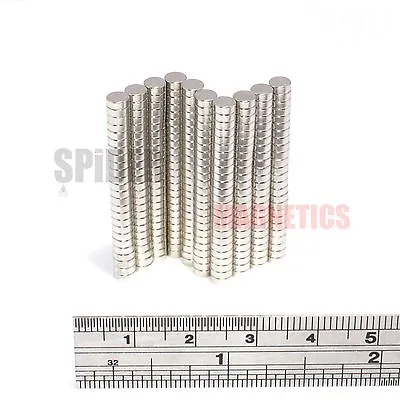 Magnets 4x1.5 Mm Neodymium Disc Strong Small Round Craft Magnet 4mm Dia X 1.5mm • £3.39