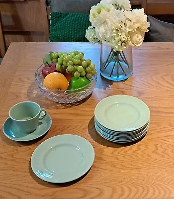 £9.99 • Buy 10 X Vintage/Utility Woods Ware Beryl Mint Green Tea Plates/Side Plates