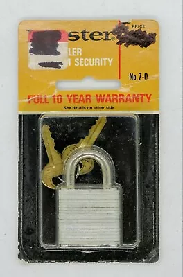Vintage Master Lock 7-D Laminated Padlock 1-1/8  -Made In Usa • $11.99