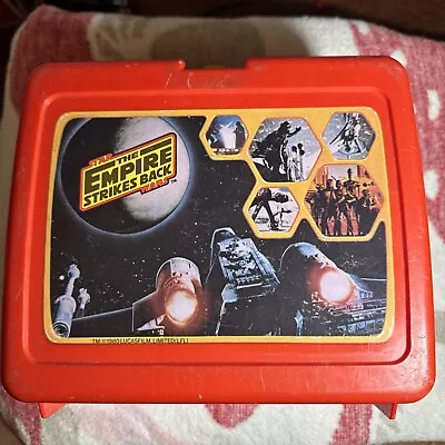 Star Wars The Empire Strikes Back Red Plastic Lunchbox Vintage (1980) • $20