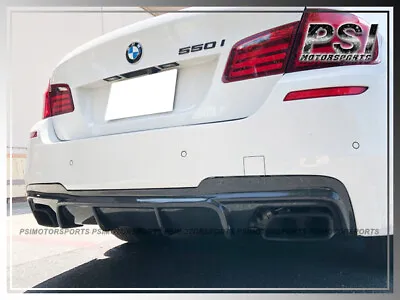 V Type Carbon Fiber Diffuser  W/ M-Tech Rear Bumper 2011+ F10 535i 550i Sedan • $399